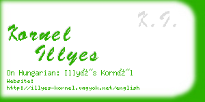 kornel illyes business card